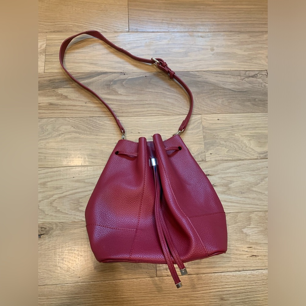 Zara Bucket Crossbody Purse Red